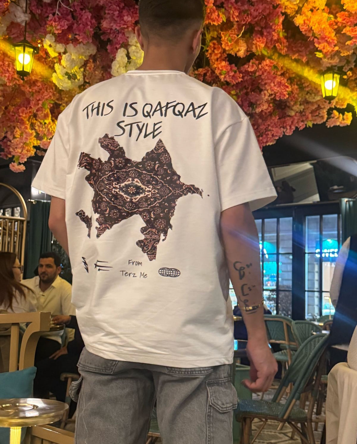 Qafqaz style tshirt xəritə