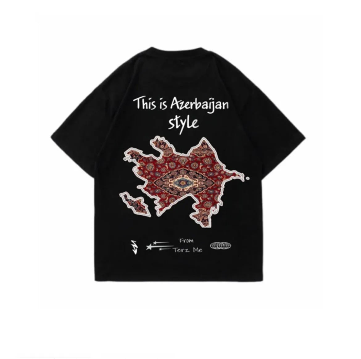 Azerbaijan style tshirt xəritə