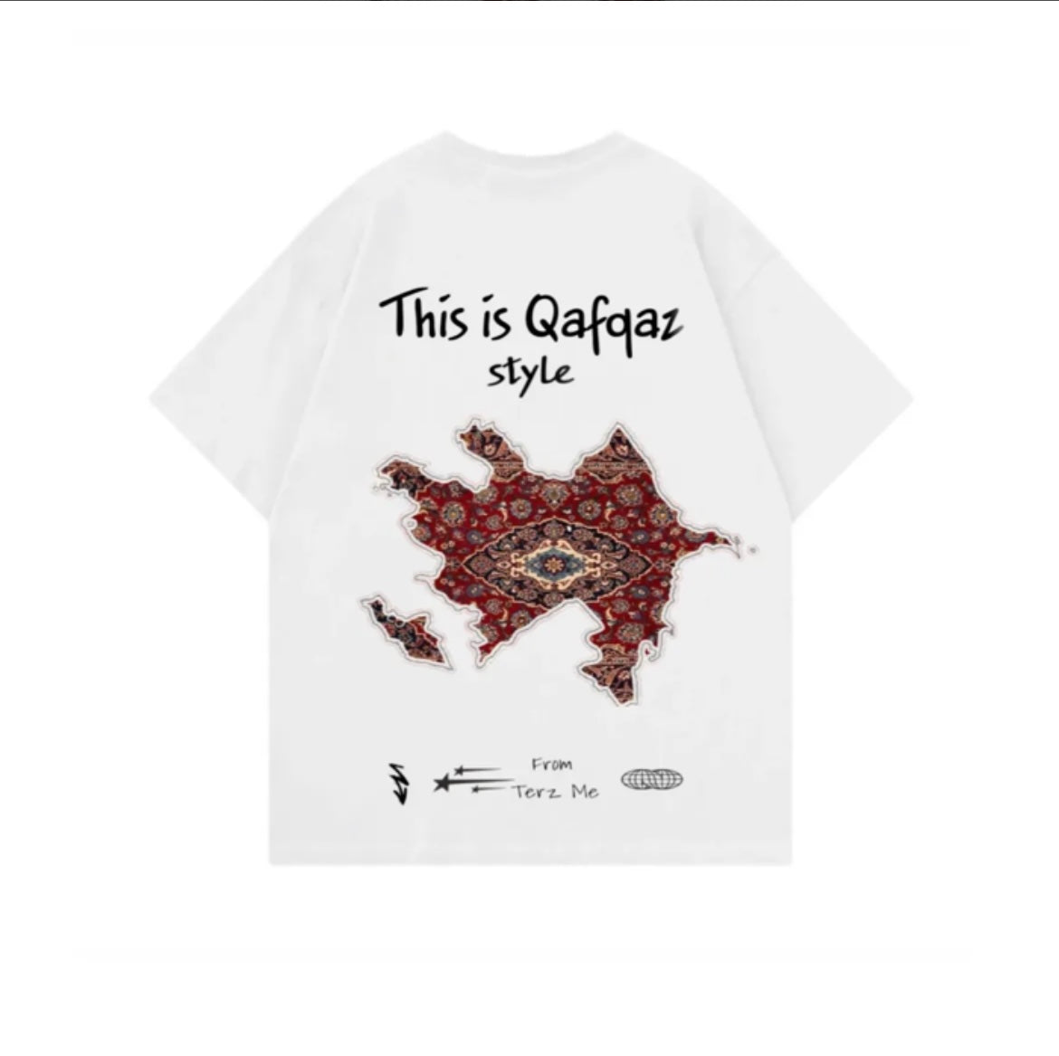 Qafqaz style tshirt xəritə