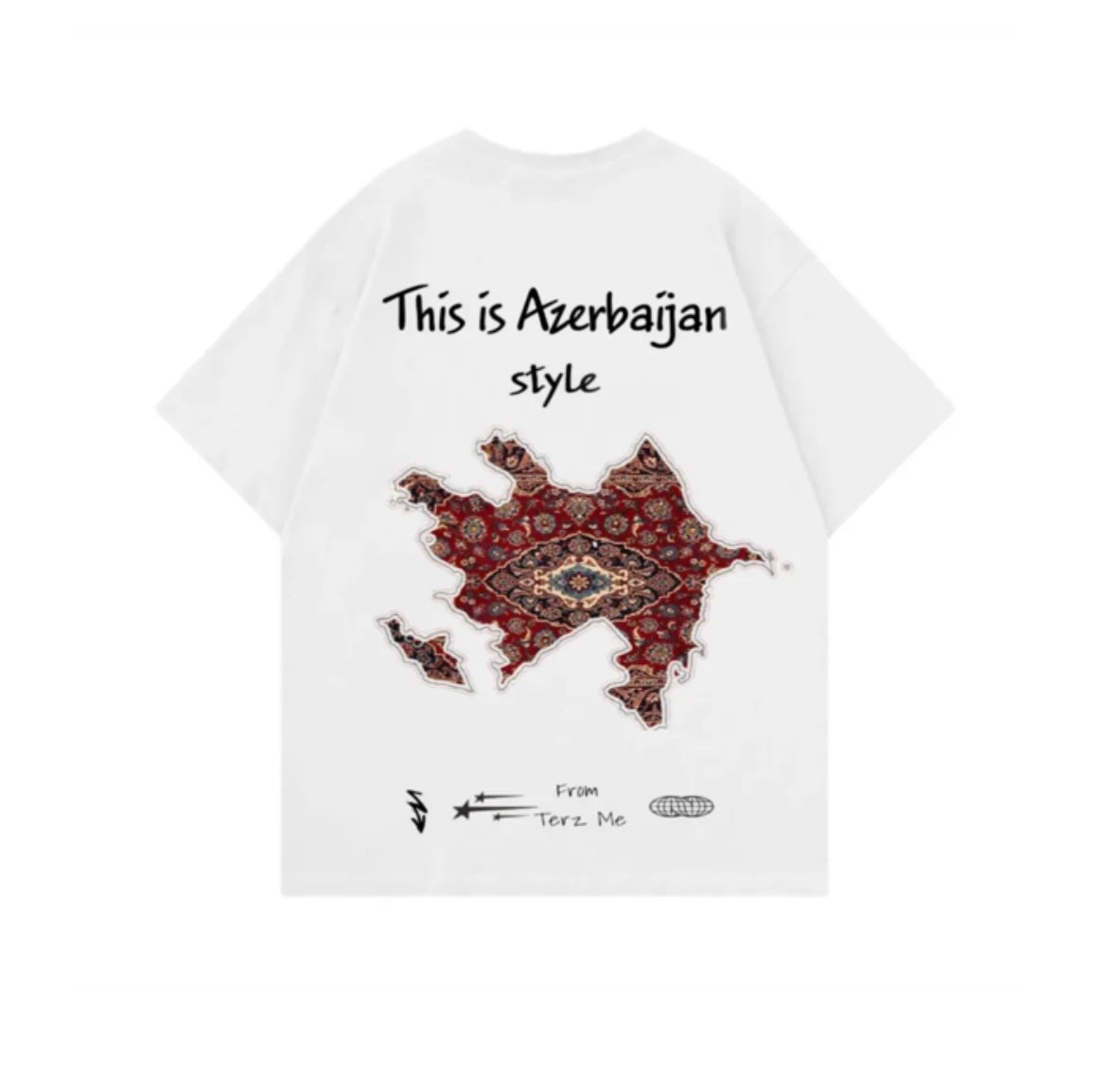 Azerbaijan style tshirt xəritə