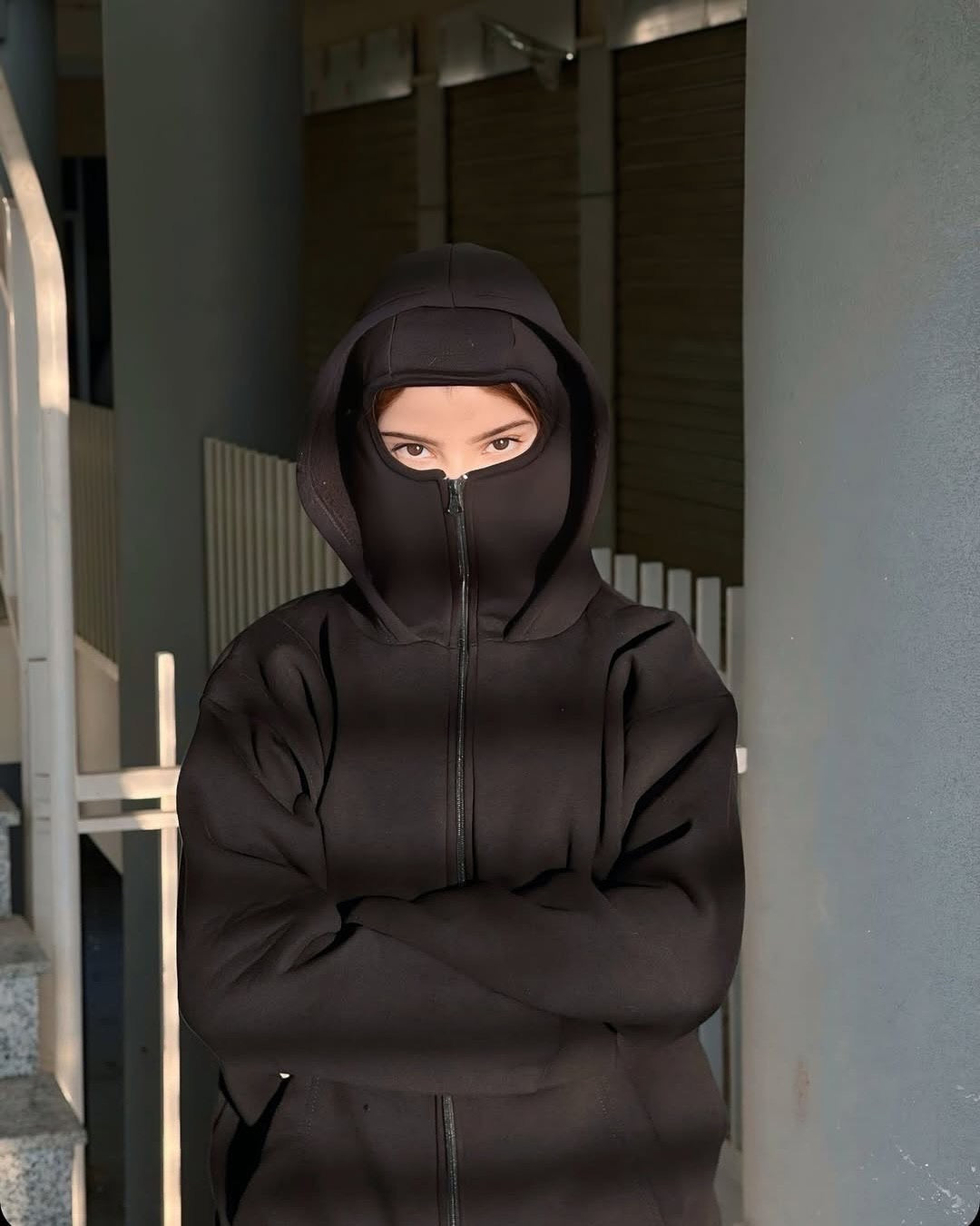 Balaclava zip hoodie