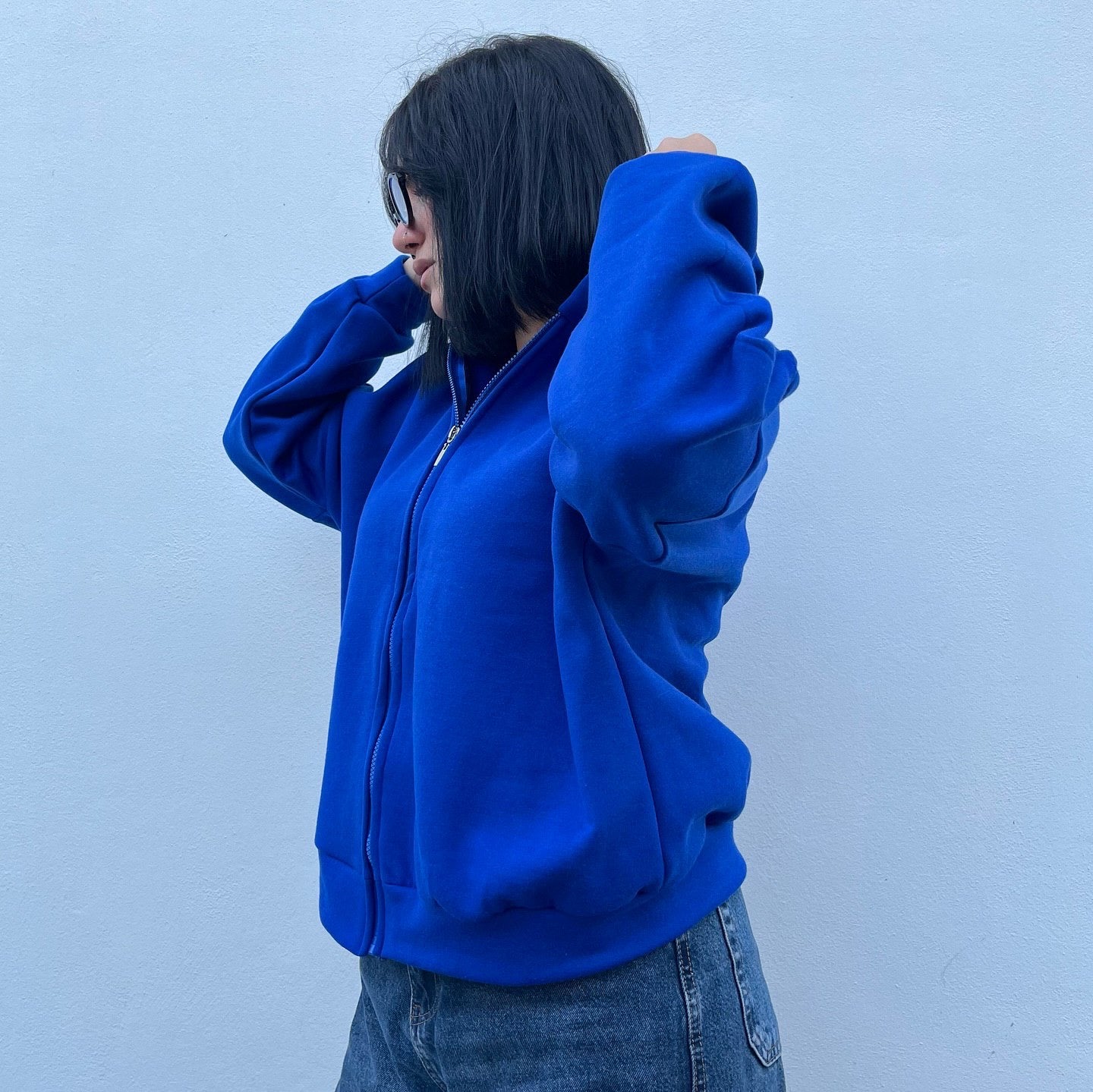 Blue ziphoodie horse